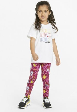 PUMA PUMA X SMILEYWORLD - Leggings - pink/yellow/white