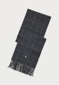 WINDOWPANE PLAID WOOL BLEND SCARF UNISEX - Κασκόλ - charcoal/grey
