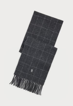 WINDOWPANE PLAID WOOL BLEND SCARF UNISEX - Sjal / Tørklæder - charcoal/grey
