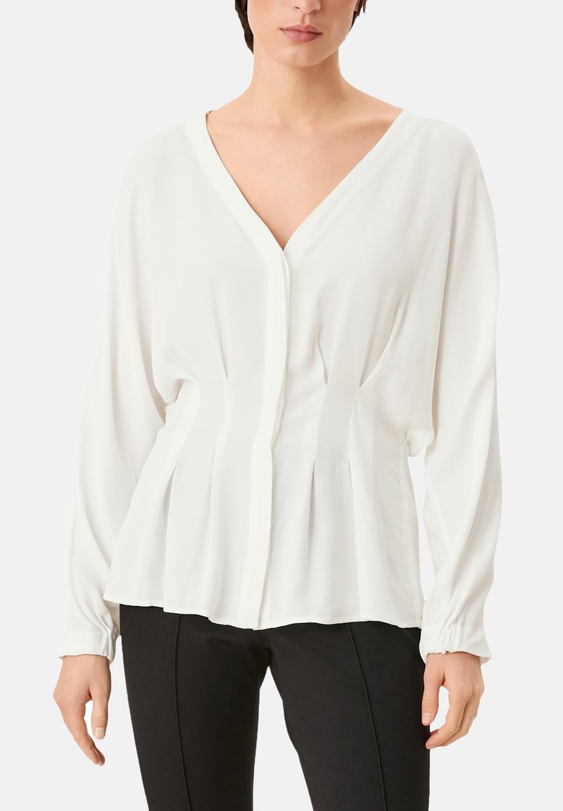 Damen Kleider | s.Oliver BLACK LABEL MIT V NECK Bluse offwhite - VH38306 Damen Kleider | s.Oliver BLACK LABEL MIT V NECK Bluse offwhite - VH38306
