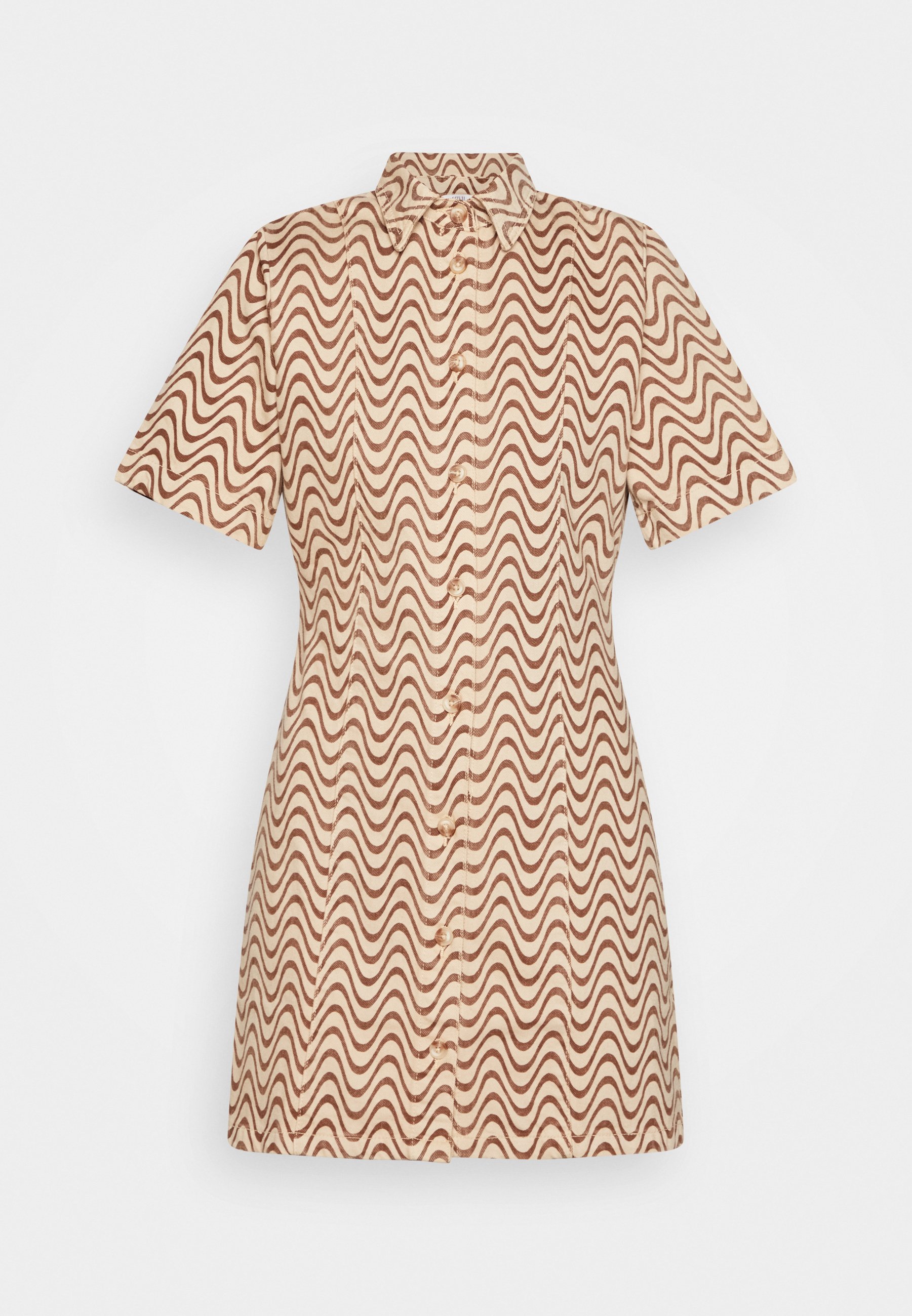 Brown denim dress