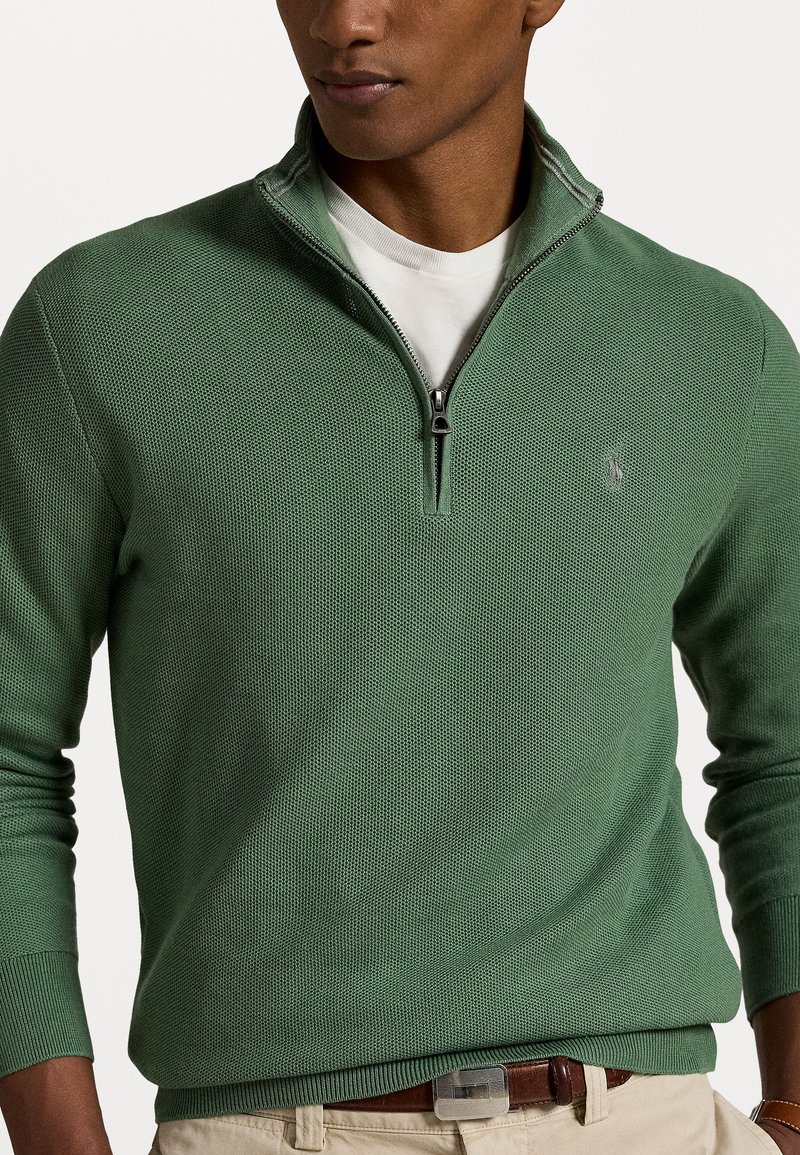 Luxury Jersey Polo Ralph Lauren MESH KNIT COTTON QUARTER ZIP