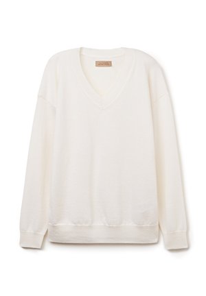 Falconeri ULTRASOFT V-NECK - Jumper - White