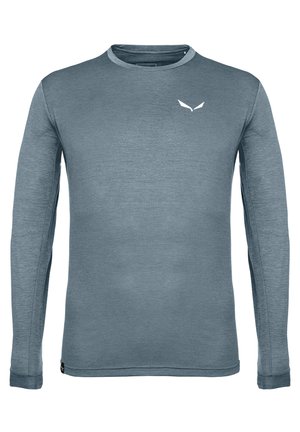 PUEZ MELANGE DRY TEE - T-shirt à manches longues - java blue melange