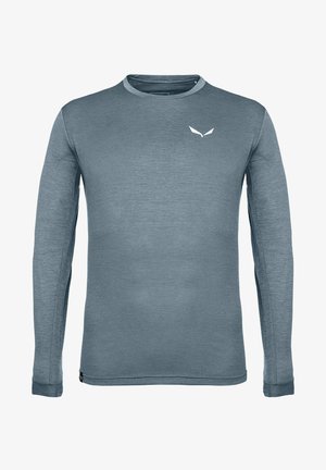 Salewa PUEZ MELANGE DRY TEE - Top s dlouhým rukávem - java blue melange