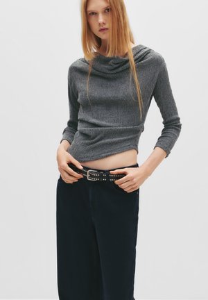 BOAT NECK CREPE - Maglietta a manica lunga - grey