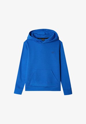 4F, 4F BLUZA DRESOWA NIEROZPINANA Z KAPTUREM CHŁOPIĘCA - SZARA 122 (6-7 LAT) - Hoodie - blue