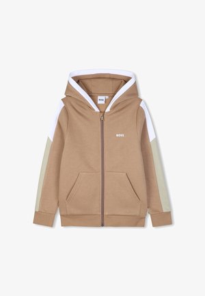 BOSS Kidswear, HOODED CARDIGAN KIDS TEENS - Sudadera con cremallera - cookie