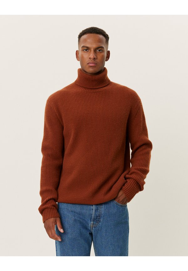 EDDIE ROLLNECK - Jumper - cognac