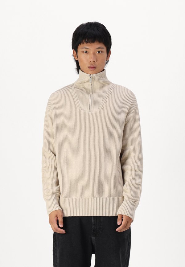 SLHDRY HALF ZIP - Jumper - oatmeal