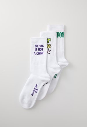 On Vacation SOCKS VOYAGE 3 PACK UNISEX - Zeķes - white