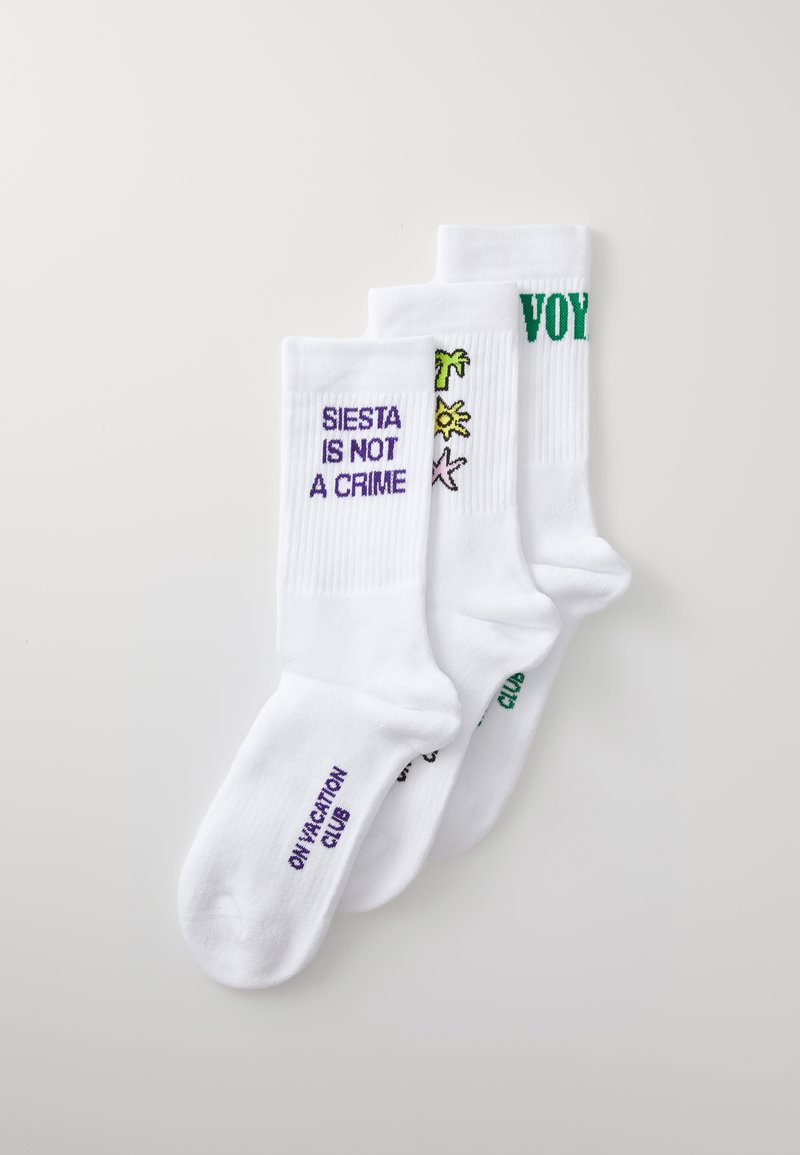On Vacation SOCKS VOYAGE 3 PACK UNISEX - Κάλτσες - white