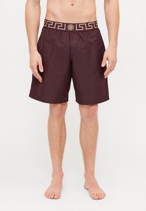 SWIM LONG BOXER NEW LOGO - Short de bain - dark aubergine/gold