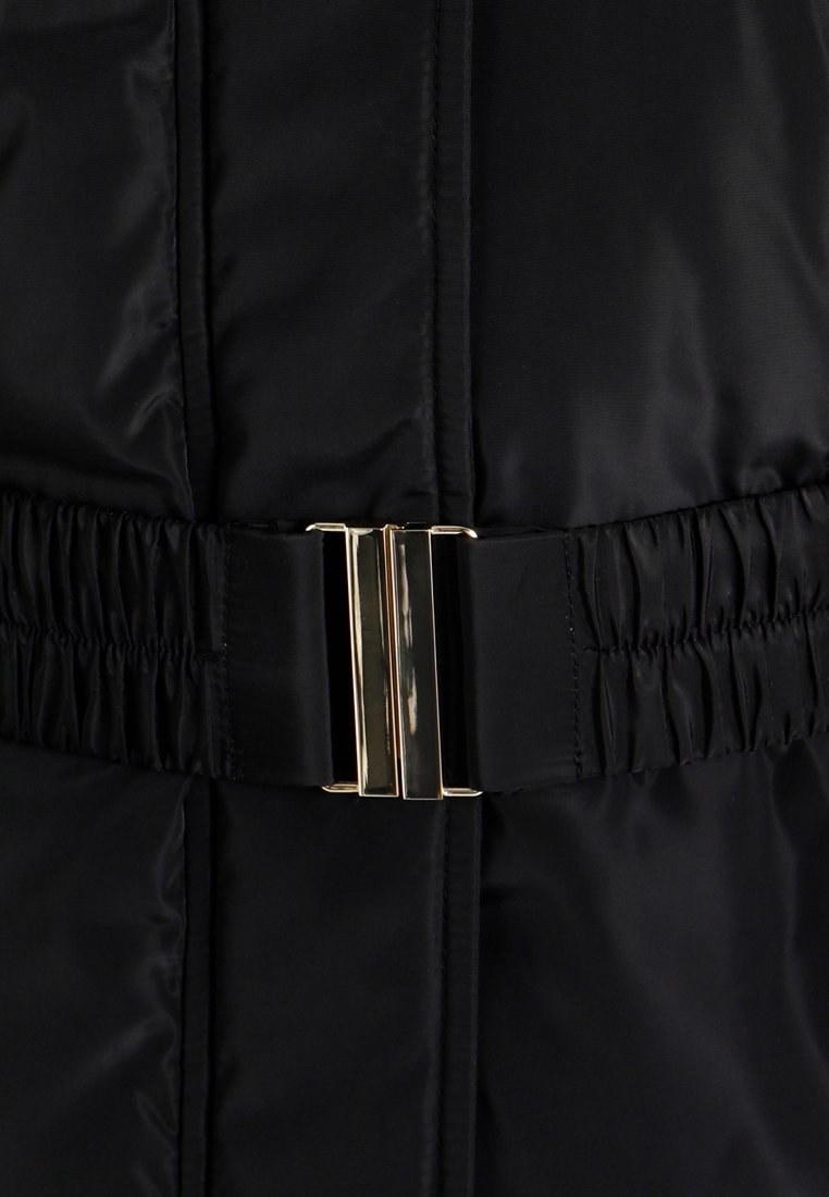 Veste En Cuir Noir 3/4 Longueur Dorothy Perkins Taille 12 - Occasion Très Bon état - Style Croisée