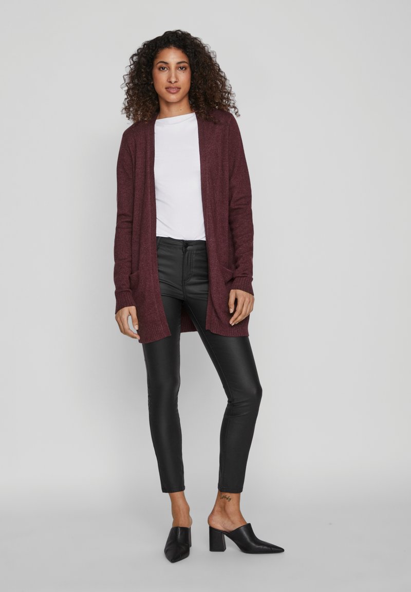 VILA VIRIL OPEN CARDIGAN - Kardigan - winetasting melange