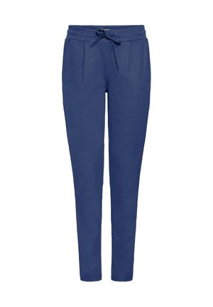 Navyblaue Jogginghosen aus weichem Material, mit einem verstellbaren Bund, zwei vorderen Falten und tapered Beinen.