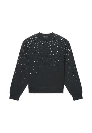 GIROCOLLO CON STRASS - Sweatshirt - ultrablack