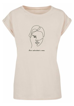 Merchcode, WD-FIGURE EXTENDED SHOULDER - T-Shirt print - whitesand
