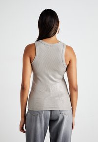 Weekday COATED TANK - Μπλούζα - metallic beige