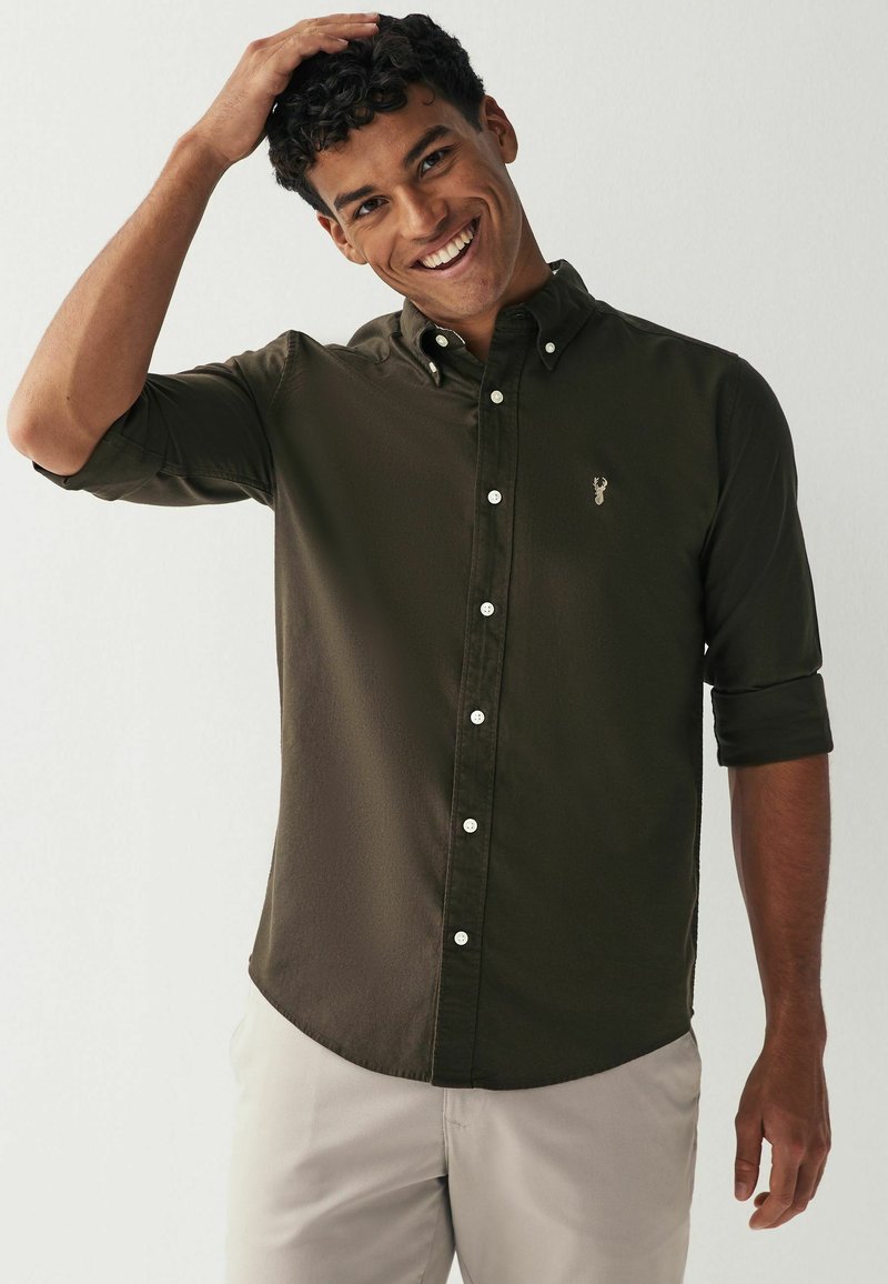 Next LONG SLEEVE OXFORD REGULAR FIT - Ing - dark brown