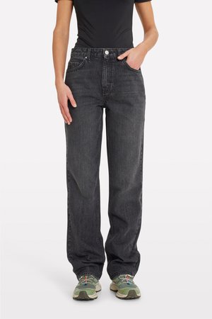 BREE STRAIGHT - Relaxed fit jeans - black worn