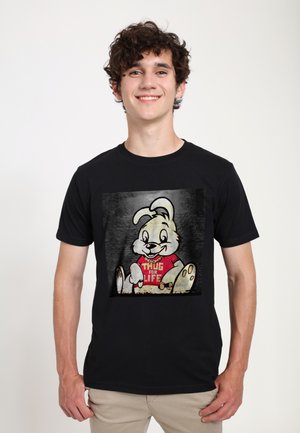 BANSKY TOUGH FOR LIFE - T-shirt imprimé - black