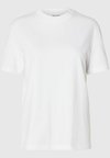 SLFRELAX MOCK NECK TEE  - T-Shirt basic - bright white