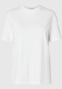 SLFRELAX MOCK NECK TEE  - Βασικό μπλουζάκι - bright white