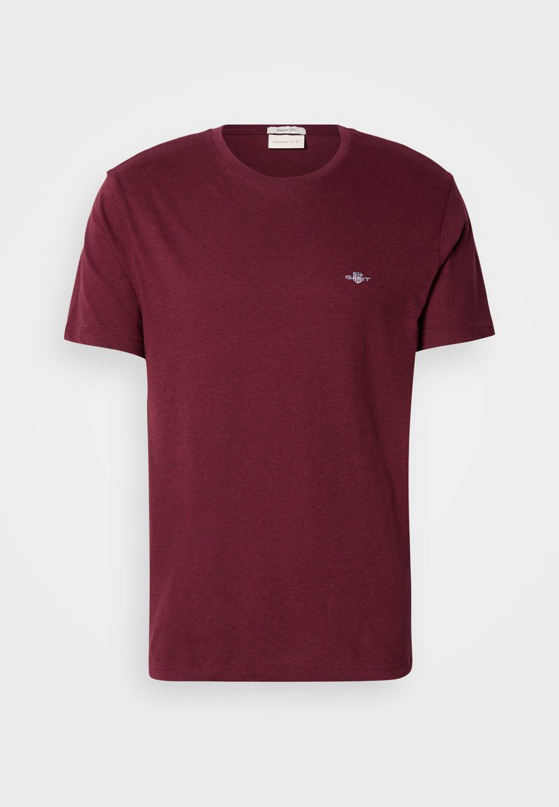Gant T-shirt basic bordeauxrood gemêleerd