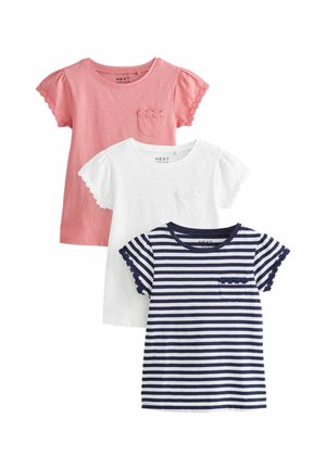 Next, REGULAR FIT - DAISY TRIM 3 PACK - T-shirt con stampa - blue pink white