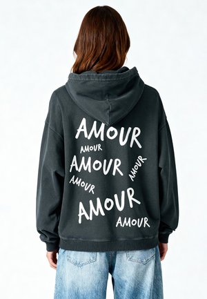 Sweat à capuche - washed black