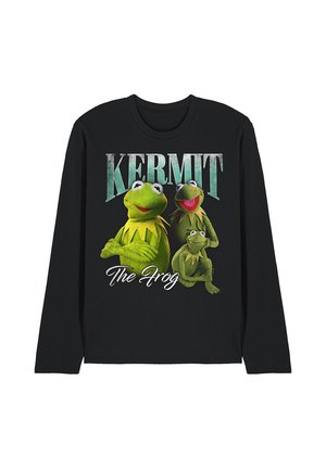 Disney, THE MUPPETS KERMIT THE FROG HOMAGE - Long sleeved top - black