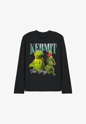 Disney, THE MUPPETS KERMIT THE FROG HOMAGE - Long sleeved top - black