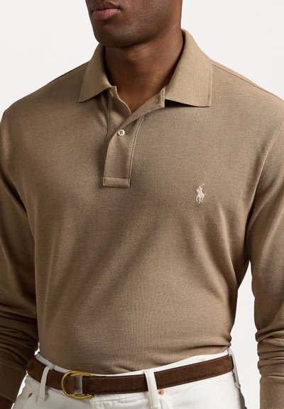 Polo Ralph Lauren Big & Tall LONG SLEEVE POLO SHIRT - Polo marškinėliai - grey cloud heather