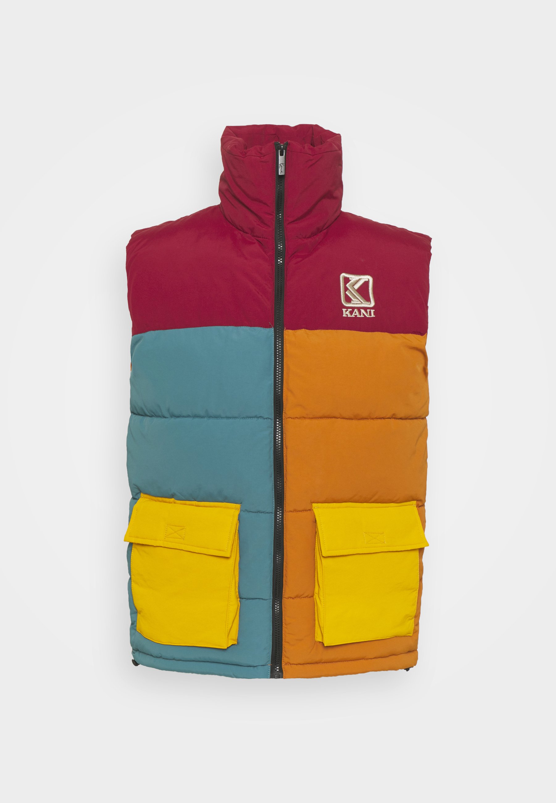 Karl Kani BLOCK PUFFER VEST UNISEX - Smanicato - dark red/rosso scuro -  Zalando