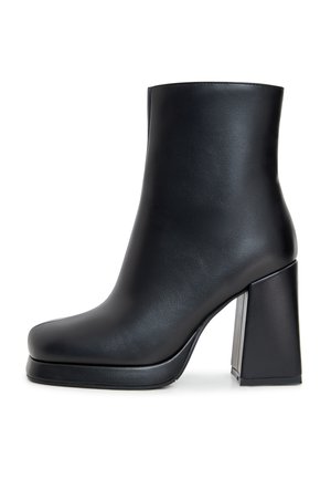 High heeled ankle boots - black