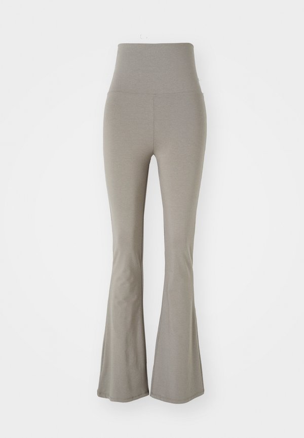 SOFT TOUCH FOLDED FLARE TROUSERS - Trousers - elephant skin2