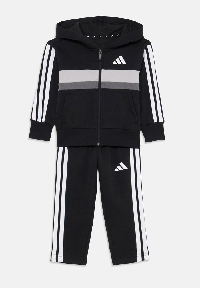 adidas TIBERIO KIDS SET UNISEX - Tracksuit - black/white/grey