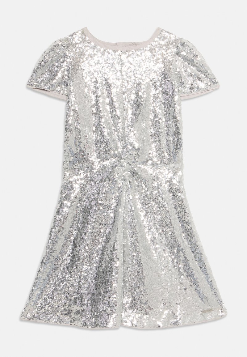 Michael Kors Kids Cocktailjurk zilverkleurig Michael Kors Kids Cocktailjurk zilverkleurig