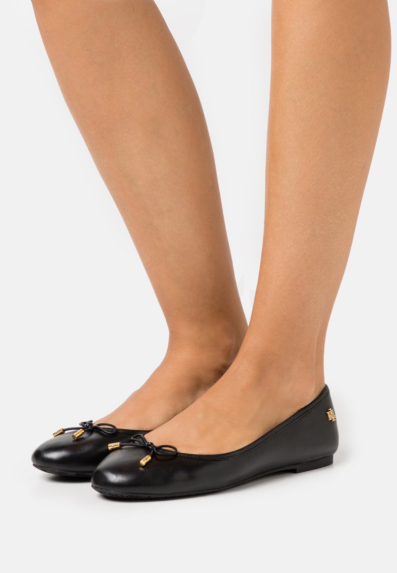 Lauren Ralph Lauren - JAYNA LEATHER FLAT - Ballerinasko - black, Forstør