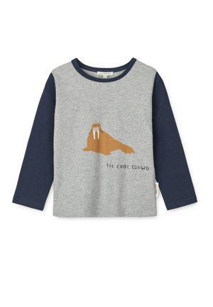 APIA PLACEMENT LONGSLEEVE - Ilgarankovis viršutinės dalies drabužis - grey melange/classic navy