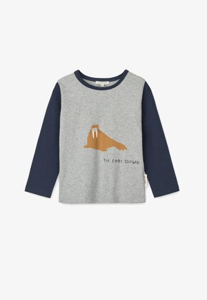 APIA PLACEMENT LONGSLEEVE - Ilgarankovis viršutinės dalies drabužis - grey melange/classic navy