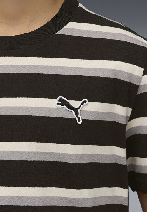 PUMA Camiseta Casual de Niño ESS ELEVATED Striped Negro — photo 4