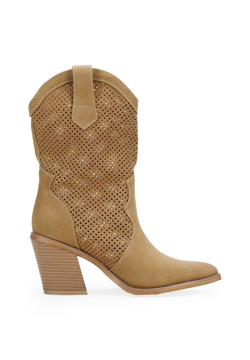 Bottes Western Corral Brodées – Cuir Marron, Bout Pointu, Unisexes, Taille 6M