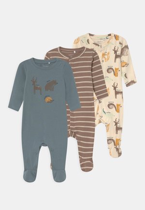 NBNMIO NIGHTSUIT 3 PACK UNISEX - Tutina - whitecap gray