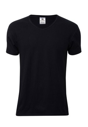 V NECK  - T-Shirt basic - black