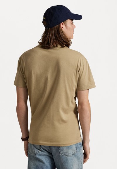 Polo Ralph Lauren CUSTOM SLIM FIT LOGO JERSEY T-SHIRT - Majica kratkih rukava s printom - beige