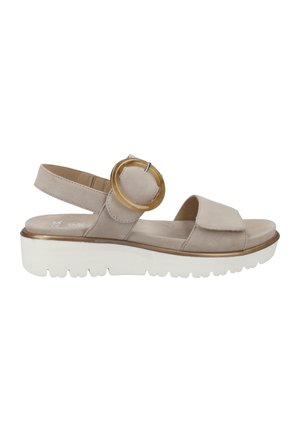 Sandaletter med kilklack - beige