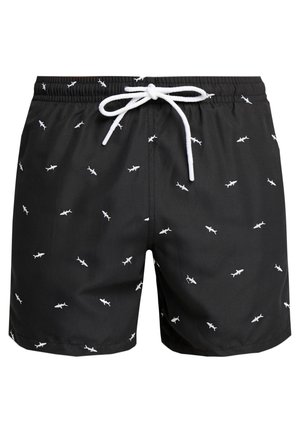 EMBROIDERY SWIM - Shorts da mare - black