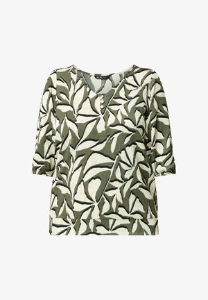 Yours Clothing, PLUS SIZE CASUAL TOPS - T-shirt imprimé - khaki